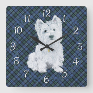 Reloj Cuadrado Westie Black Watch Tartan