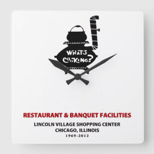 Reloj Cuadrado What's Cooking, Lincoln Village Center, Chigago