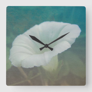 Reloj Cuadrado White Bindweed - La salvaje gloria eterna de la ma