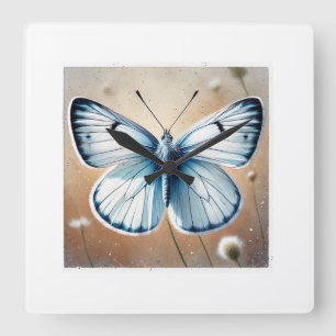 Reloj Cuadrado White butterfly in natural colors 210824IREF211 -
