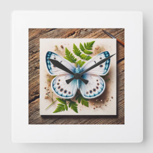Reloj Cuadrado White Butterfly in Natural Setting 200724IREF220 -