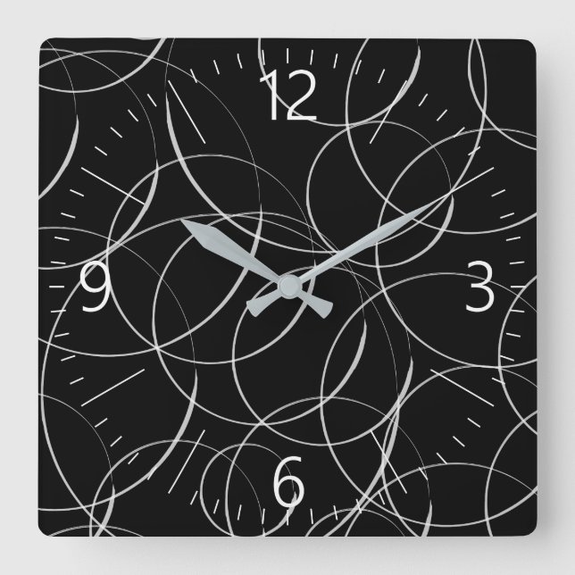 Reloj Cuadrado White circles pattern (Anverso)