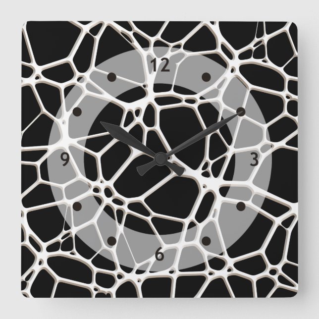 Reloj Cuadrado White Web Texture + your bachgr. & ideas (Anverso)