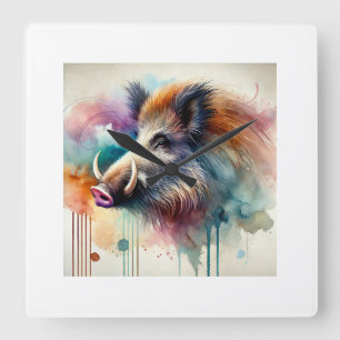 Reloj Cuadrado Wild Boar in Watercolor 201024AREF122 - Watercolor