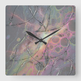 Reloj Cuadrado Wild Glass leaves