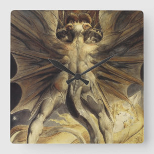 Reloj Cuadrado William Blake - El Gran Dragón Rojo y la Mujer