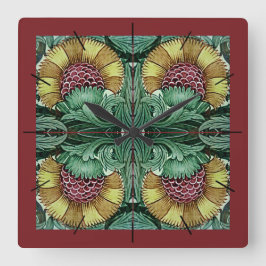 Reloj Cuadrado William De Morgan Victorian Clocks