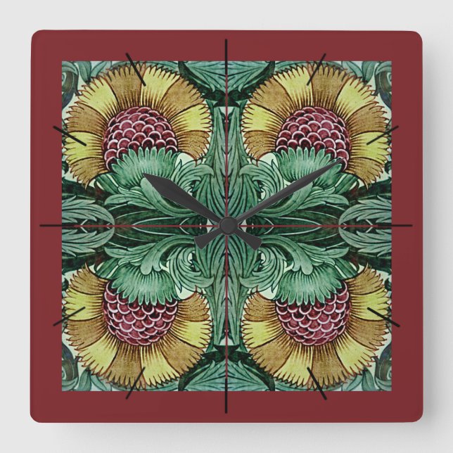 Reloj Cuadrado William De Morgan Victorian Clocks (Anverso)