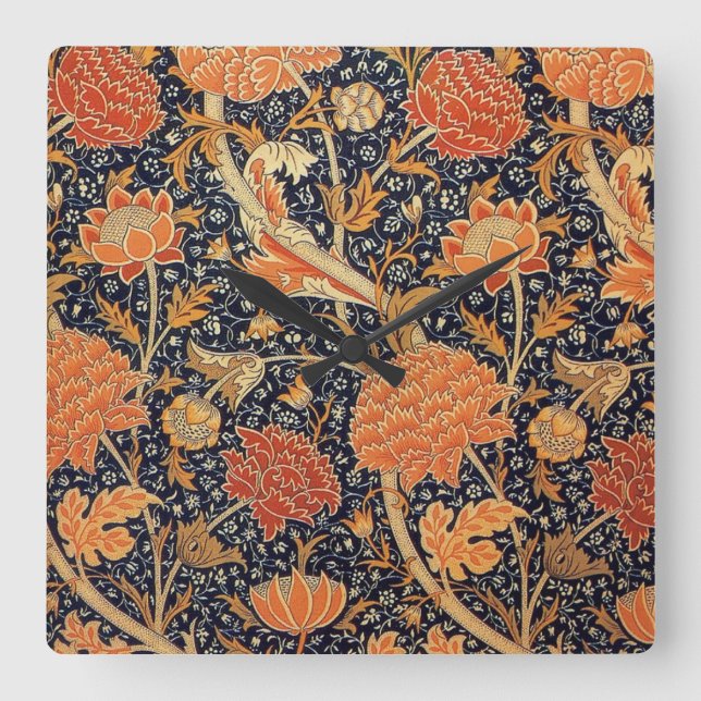 RELOJ CUADRADO WILLIAM MORRIS (Anverso)