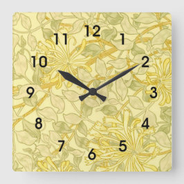 Reloj Cuadrado William Morris - Aroma de miel amarillo