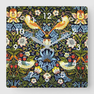 Reloj Cuadrado William Morris - Ladrón de fresas