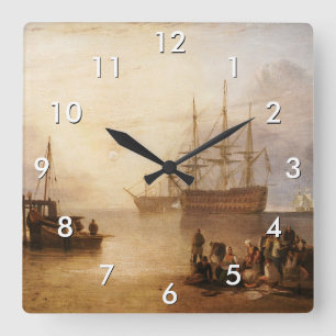 Reloj Cuadrado William Turner - El sol poniéndose a través del va
