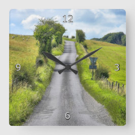Reloj Cuadrado Wiltshire Country Lane