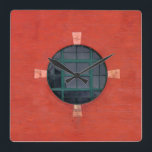 Reloj Cuadrado Window Wall Clock<br><div class="desc">Window Wall Clock By K.M. Kelly.</div>