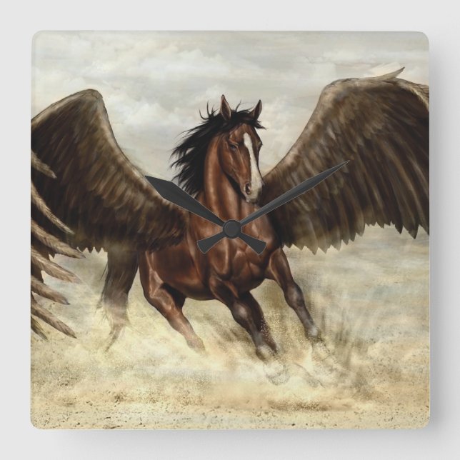 Reloj Cuadrado Winged Pegasus   (Anverso)