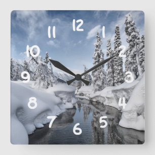 Reloj Cuadrado Winter Wonderland