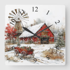 Reloj Cuadrado Winter Wonderland Wall Clock