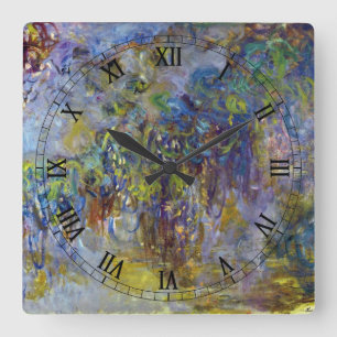 Reloj Cuadrado Wisteria (mitad derecha) por Claude Monet