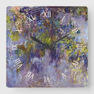 Reloj Cuadrado Wisteria (mitad izquierda) por Claude Monet
