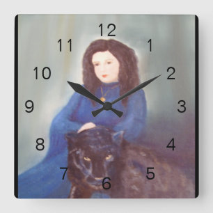 Reloj Cuadrado Woman n Black Panther Acrylic Wall Clock