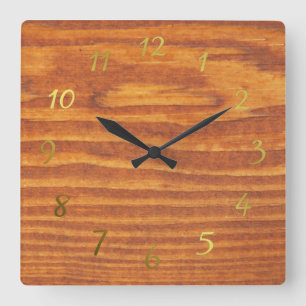Reloj Cuadrado wood wall clock