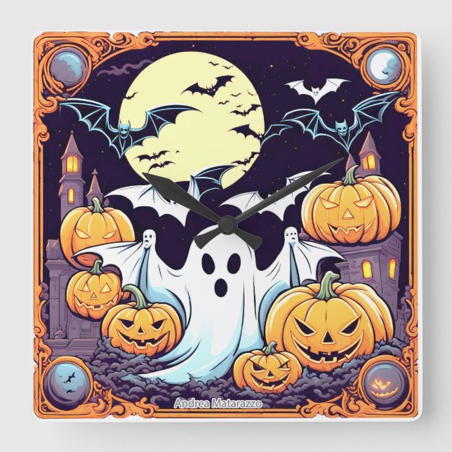 Reloj Cuadrado Wow Halloween Thrill (Anverso)