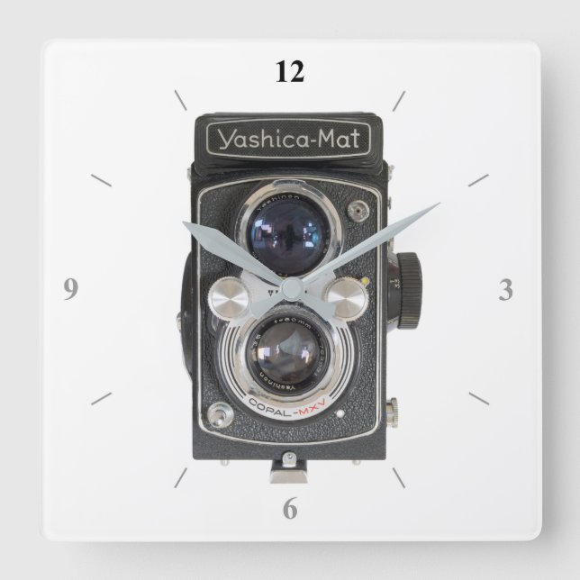 Reloj Cuadrado Yashica-Mat (Anverso)