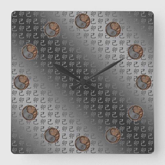 Reloj Cuadrado Year of the Earth Rabbit (Anverso)
