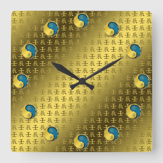 Reloj Cuadrado Year of the Water Dragon (Anverso)