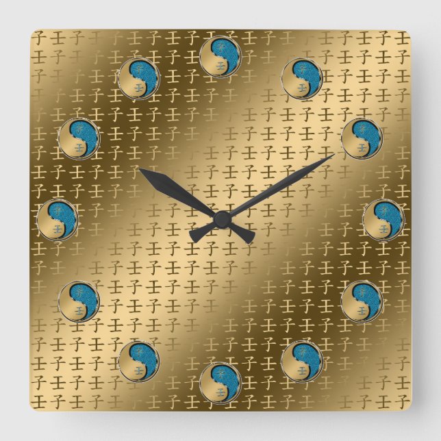 Reloj Cuadrado Year of the Water Rat (Anverso)