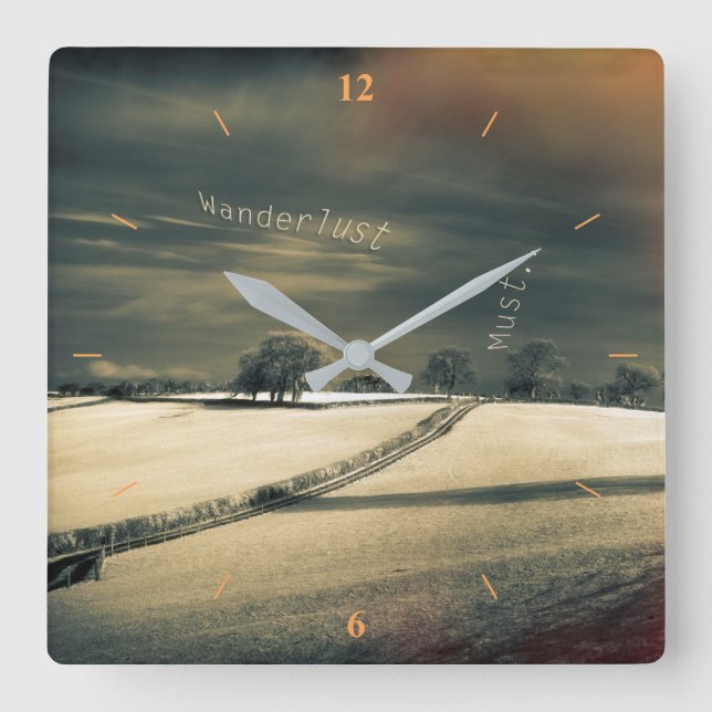 Reloj Cuadrado Yo Camino Porque... (Anverso)