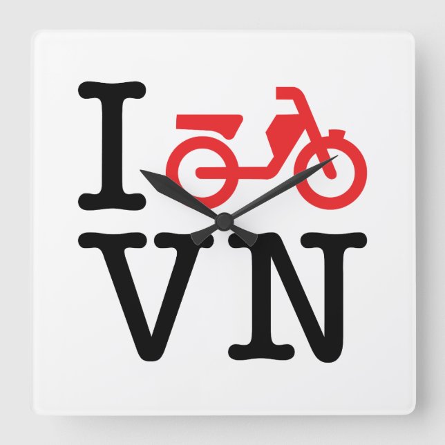 Reloj Cuadrado Yo moto Vietnam (Anverso)