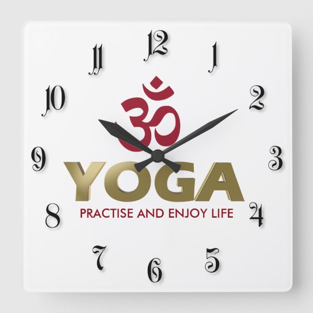 Reloj Cuadrado Yoga (Anverso)