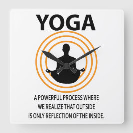 Reloj Cuadrado Yoga Meditación Yoga