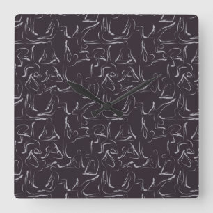 Reloj Cuadrado Yoga poses pattern   Yoga seamless pattern 15