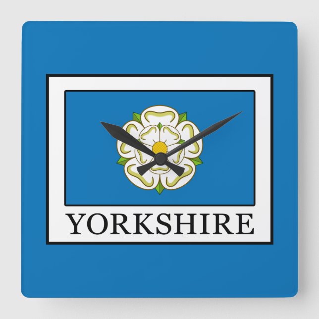Reloj Cuadrado Yorkshire County England (Anverso)