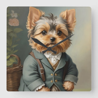 Reloj Cuadrado Yorkshire Terrier