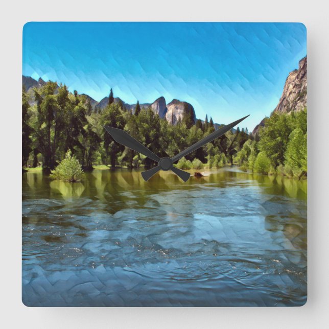Reloj Cuadrado YOSEMITE OASIS Wall Clock (Anverso)