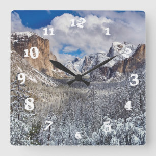 Reloj Cuadrado Yosemite Valley in Snow