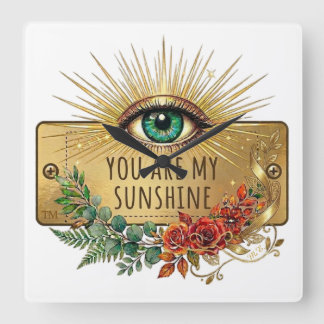 Reloj Cuadrado You Are My Sunshine Wall Clock