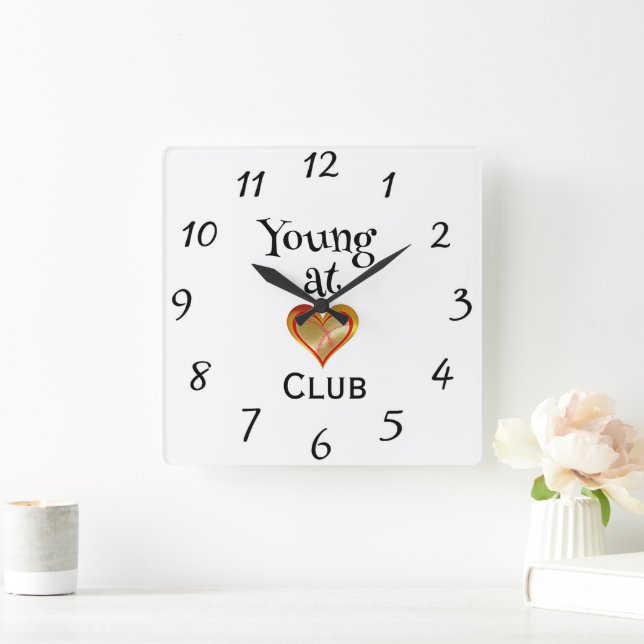 Reloj Cuadrado Young at Heart Club Clock (Hogar)