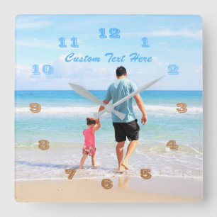 Reloj Cuadrado Your Own Design Photo Text Font Name The Best DAD