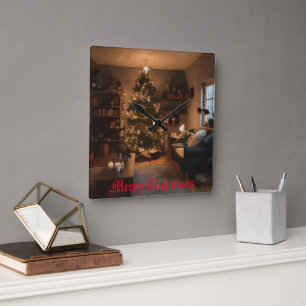 Reloj Cuadrado Yuletide Charm