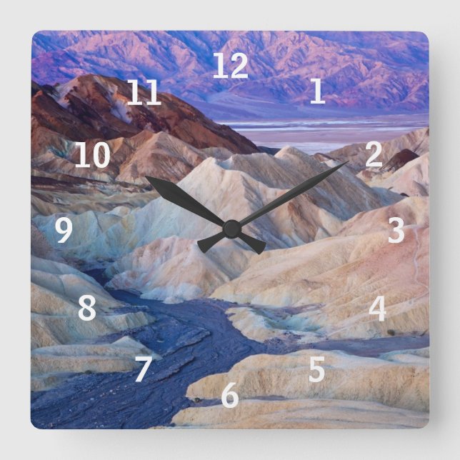 Reloj Cuadrado Zabriskie Point Antes Del Amanecer (Anverso)