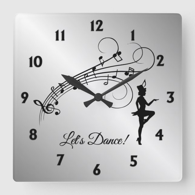 Reloj Cuadrado Zapateado 3 (Anverso)