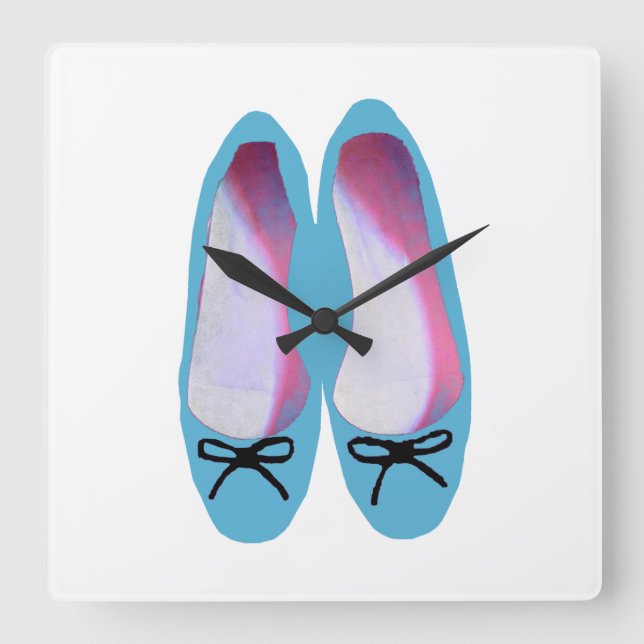 Reloj Cuadrado Zapatos azules (Anverso)