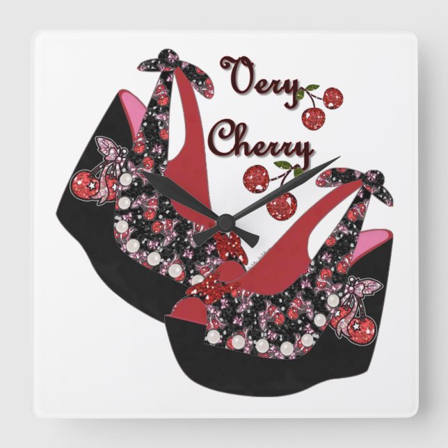 Reloj Cuadrado Zapatos de cerezo muy fuertes en RAB Rockabilly (Anverso)