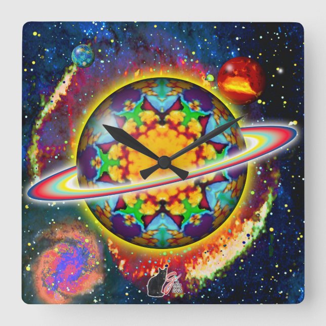 Reloj Cuadrado Zargon Orbz Kaleid (Anverso)