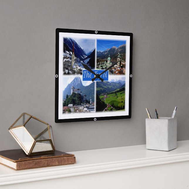 Reloj Cuadrado zAT007 EL TIROL AUSTRIANO, Austria, (Oficina)