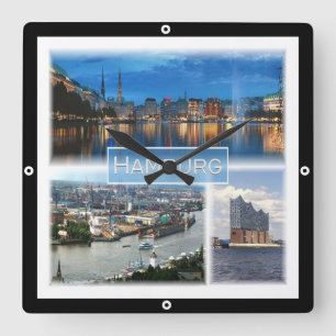 Reloj Cuadrado zDE021 HAMBURG Alemania,